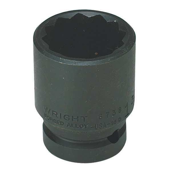 Wright Tool 3/4 in Drive Impact Socket 1 7/8 in Size, Standard Socket, black oxide - 67H60