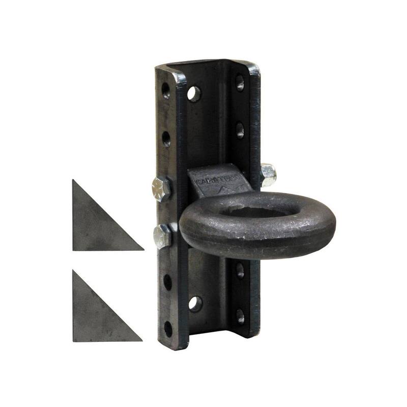 Buyer's Products 5-Position Adjustable Drawbar Eye Assembly with 3 Inch Heavy-Duty Channel - 10-Ton - B20145