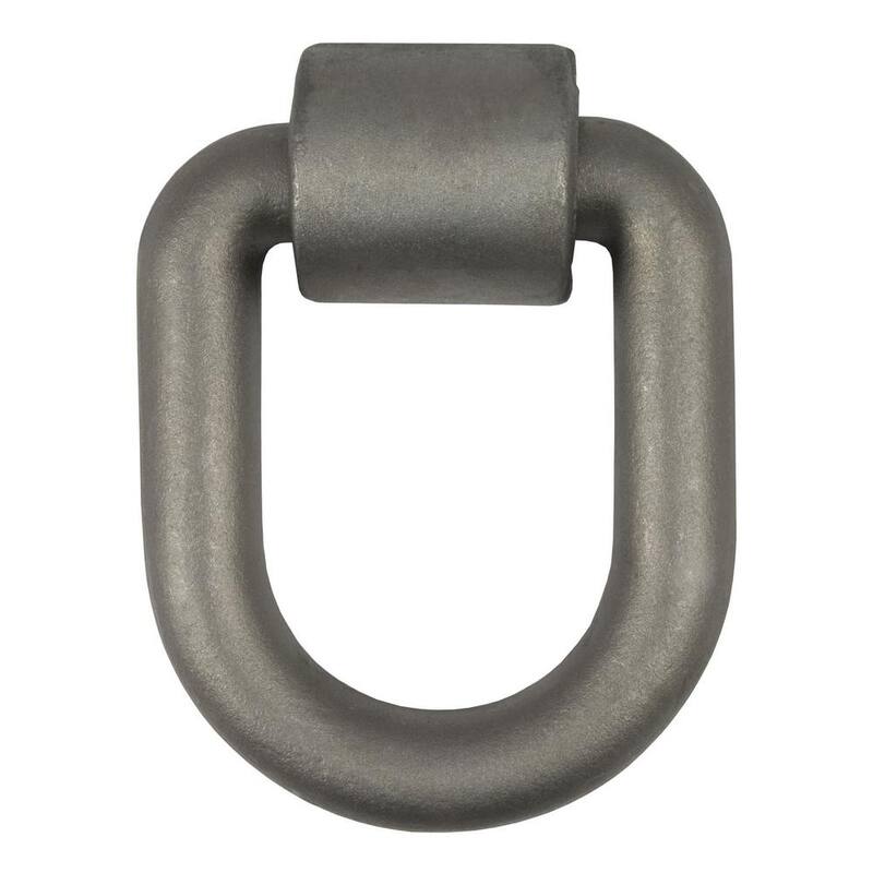 CURT 3"x 4" Weld-On Tie-Down D-Ring (15,587 lbs., Raw Steel) - 83780