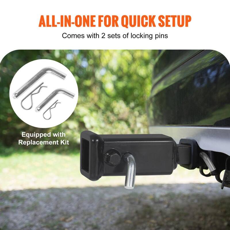 VEVOR Trailer Hitch Extender, 1 in. -1/4 in. to 2 in. Receiver Hitch Adapter, Trailer Hitch Extension Tube Extender - TCYZZG114260LXWX0V0-805