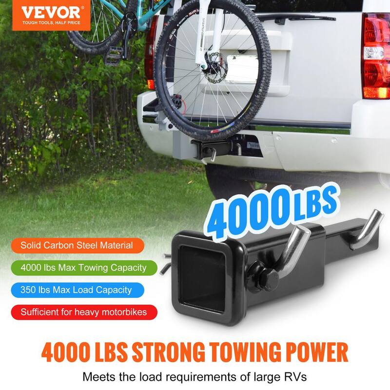 VEVOR Trailer Hitch Extender, 1 in. -1/4 in. to 2 in. Receiver Hitch Adapter, Trailer Hitch Extension Tube Extender - TCYZZG114260LXWX0V0-805
