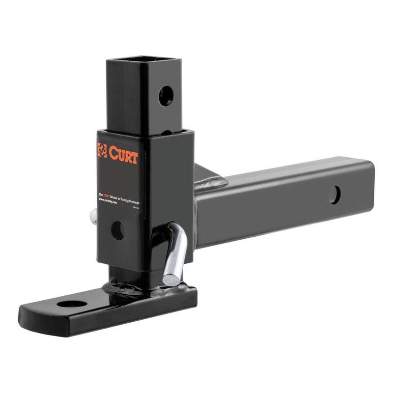 CURT 5,000 lbs. 7-1/2 in. Drop Adjustable Trailer Hitch Ball Mount with 1 in. Ball Hole (2 in. Shank) - 45812