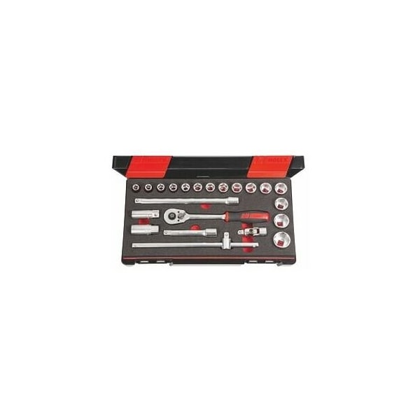 Holex 22 Pc 1/2 inch Drive Socket Set, 6 pt, 10 mm to 30 mm - 638168 6