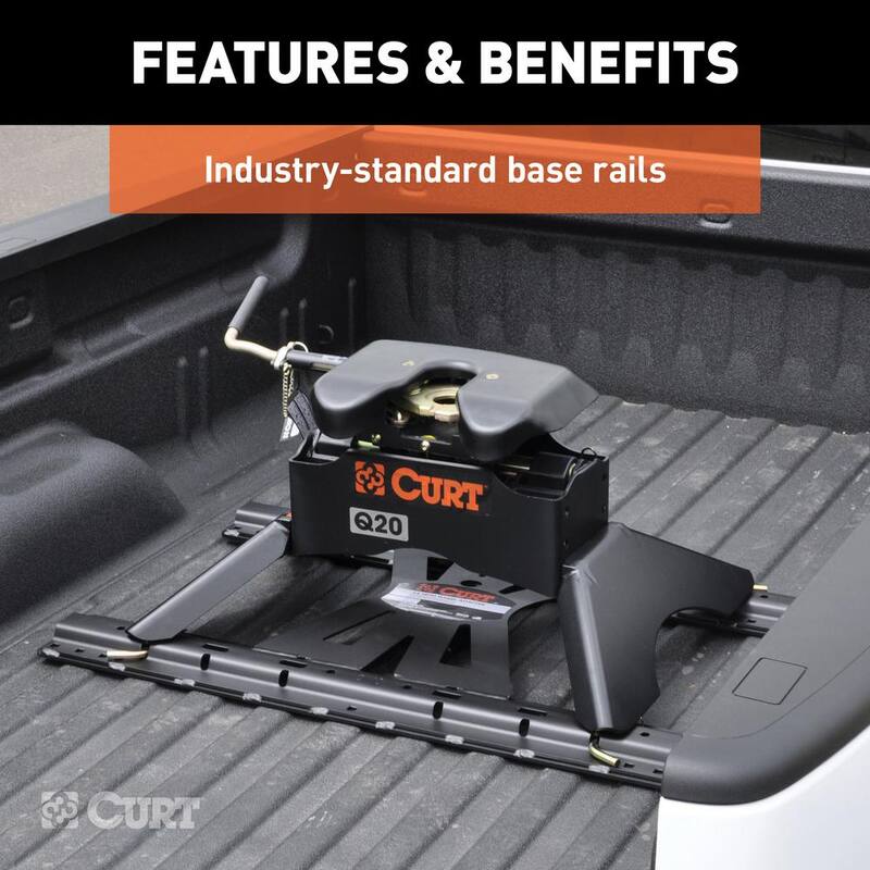 CURT X5 Gooseneck-to-5th-Wheel Adapter Plate for Double Lock EZr - 16220