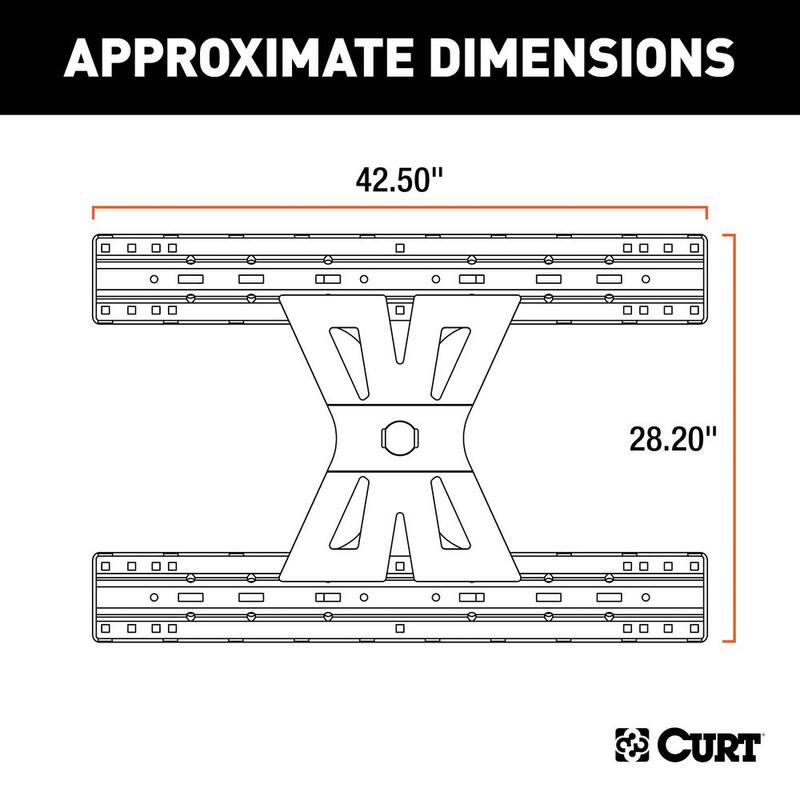 CURT X5 Gooseneck-to-5th-Wheel Adapter Plate for Double Lock EZr - 16220
