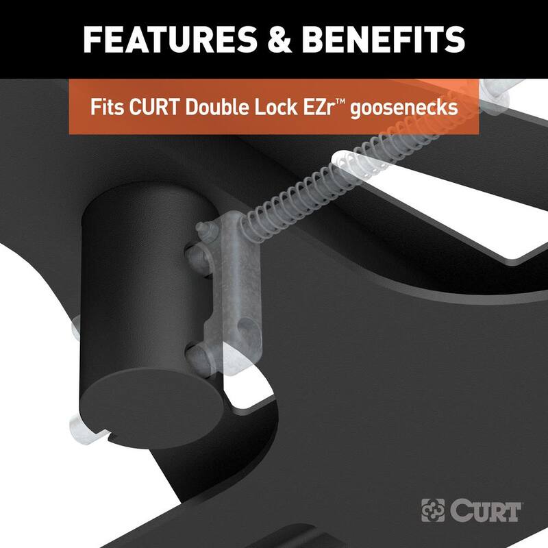 CURT X5 Gooseneck-to-5th-Wheel Adapter Plate for Double Lock EZr - 16220
