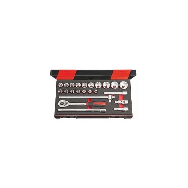 Holex 23 Pc 1/2 inch Drive Socket Set, 6 pt, 10 mm to 34 mm - 637818 6