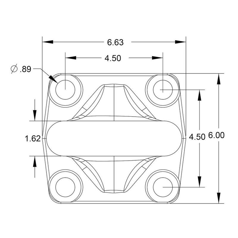 Buyers Products Company 3 in. Heavy-Duty Forged 4-Bolt Mount Drawbar in Black - BDB1394