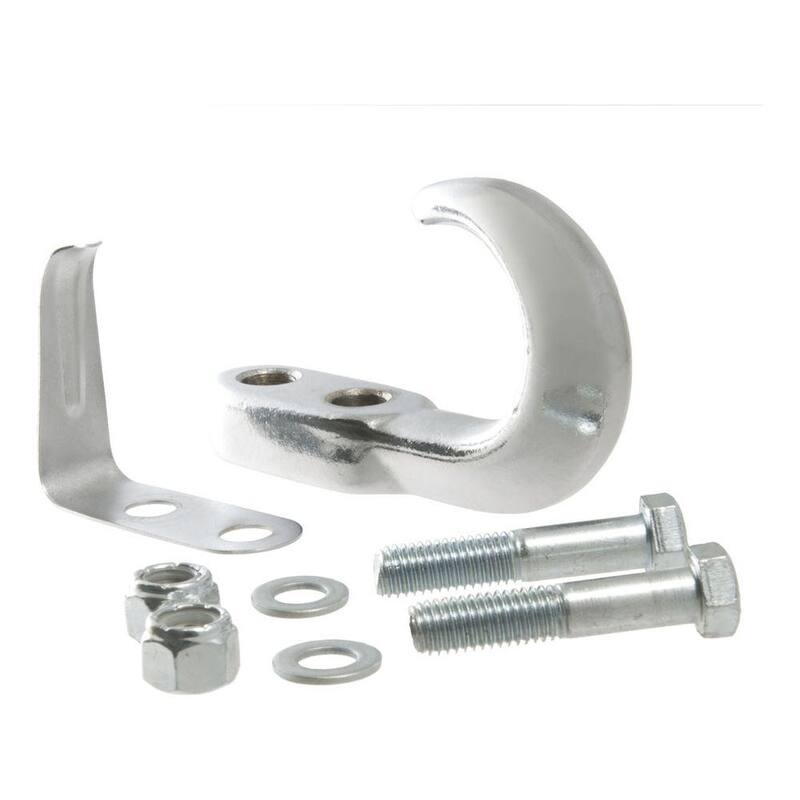 CURT Tow Hook with Hardware (10,000 lbs., Chrome) - 22401