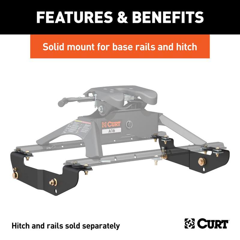 CURT Custom 5th Wheel Brackets, Select Silverado, Sierra 1500, 2500, 3500, HD - 16418