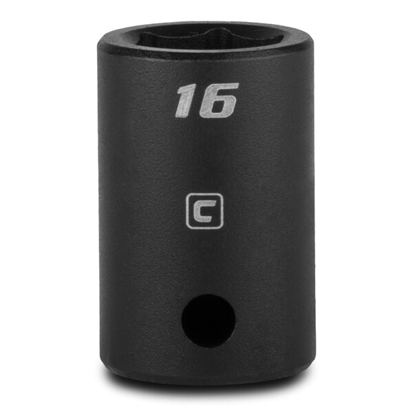Capri Tools 1/2 in Drive 16 mm 6-Point Metric Shallow Impact Socket - 5-5016