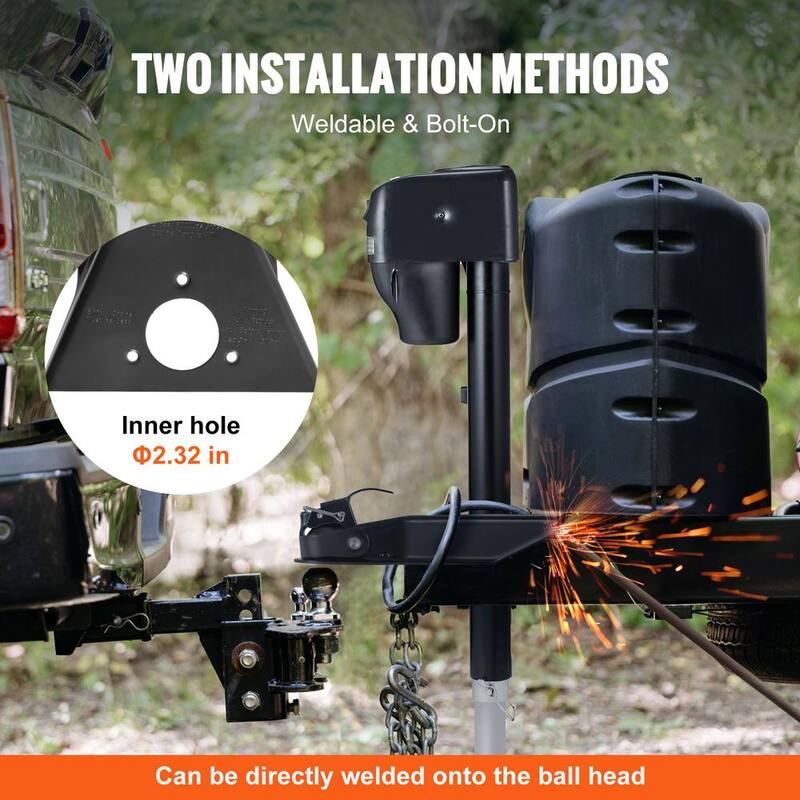 VEVOR A-Frame Trailer Coupler Fits 2 in. Hitch Ball Size 8000 lbs. Capacity Heavy Duty Steel Coupler for Towing Station Wagons - AXTCOHQCY200FDO9IV0-808