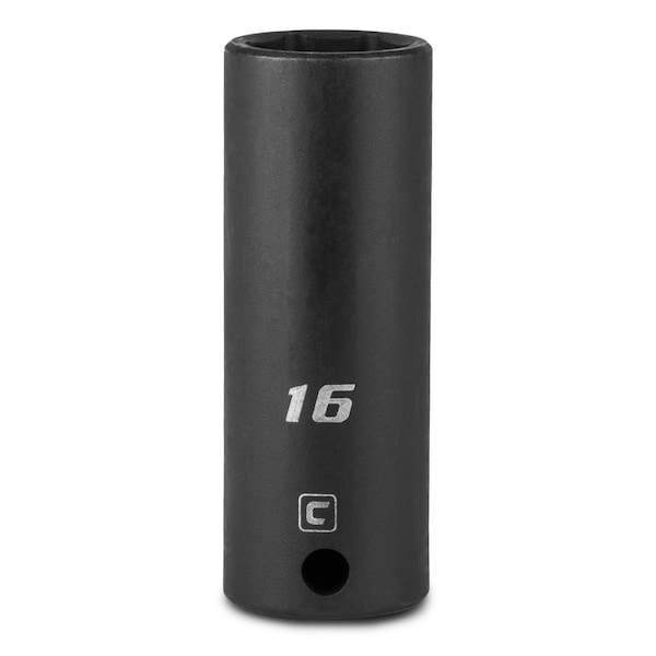 Capri Tools 3/8 in Drive 16 mm 6-Point Metric Deep Impact Socket - 5-3216