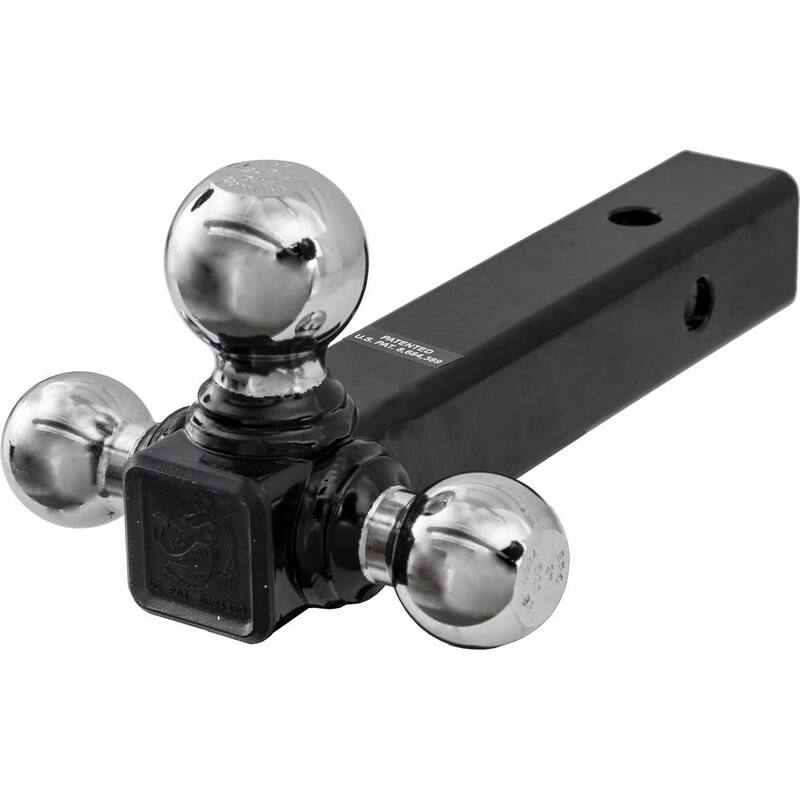 Buyers Products Company Tri-Ball Hitch-Tubular Shank with Chrome Towing Balls - 1802207