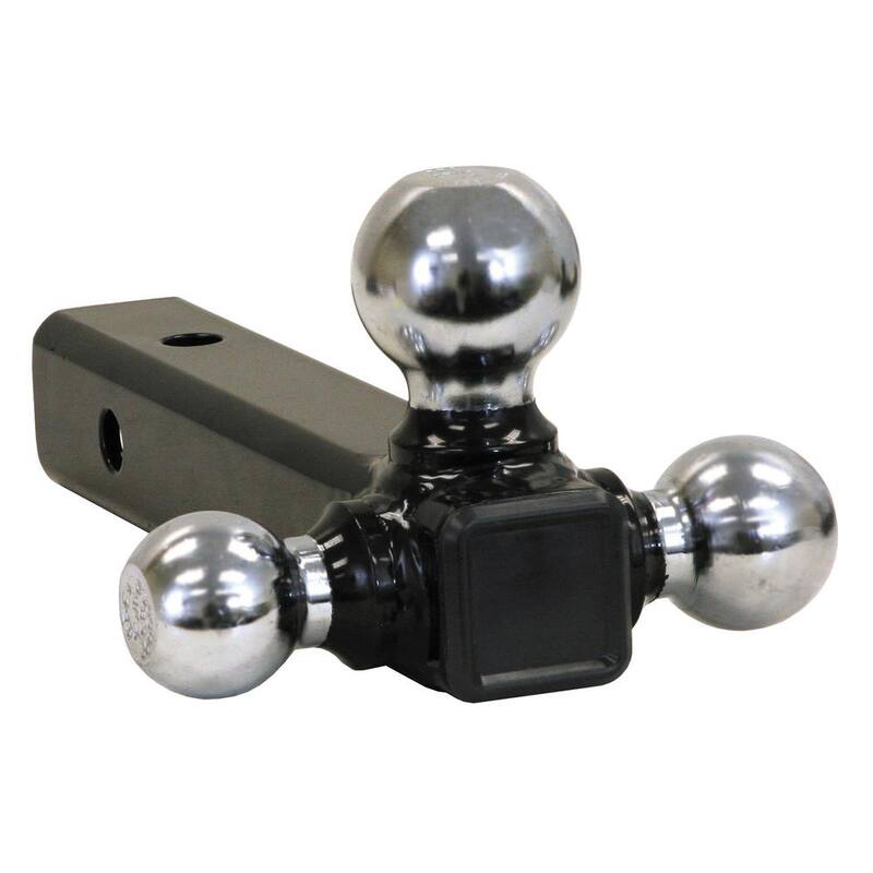 Buyers Products Company Tri-Ball Hitch-Tubular Shank with Chrome Towing Balls - 1802207