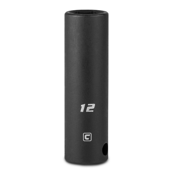 Capri Tools 3/8 in Drive 12 mm 6-Point Metric Deep Impact Socket - 5-3212