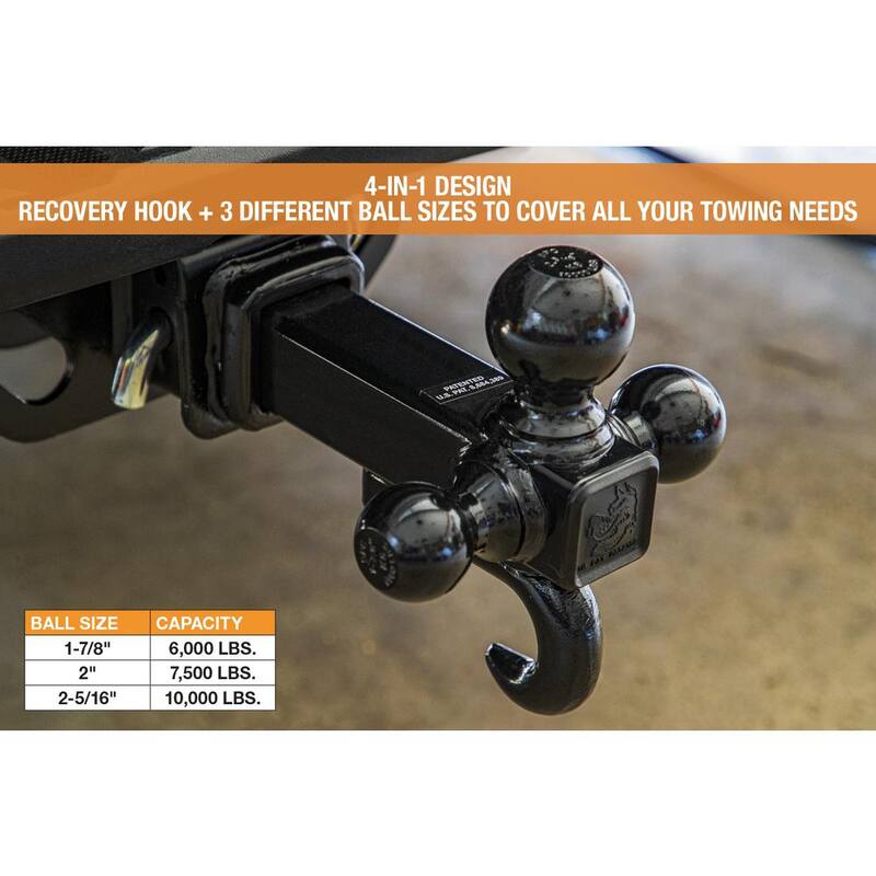 Buyers Products Company Tri-Ball Hitch with Recovery Hook - 1802208