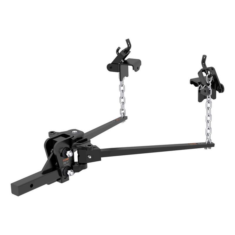 CURT Short Trunnion Bar Weight Distribution Hitch, 2 in., Universal (10K - 15K lbs., 28-3/8 in. Bars) - 17333