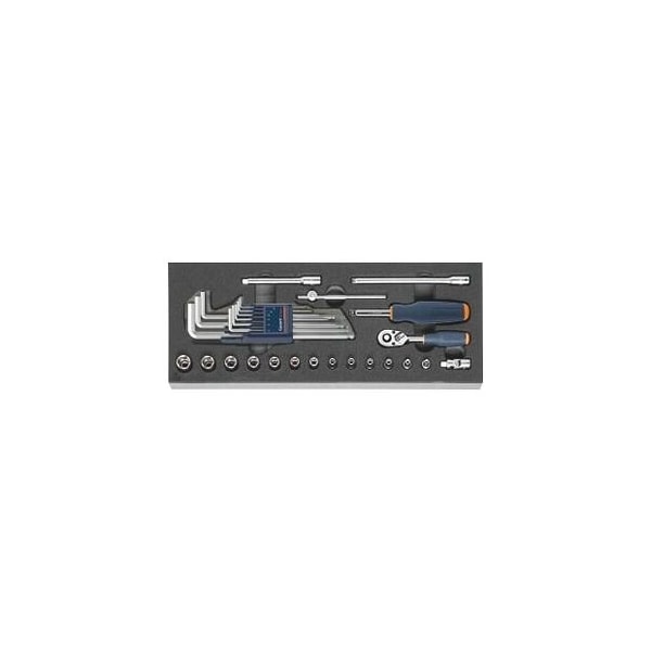 Garant 28 Pc 1/4 inch Drive Socket Set in Foam, 3.5 mm to 13 mm - 953624 28