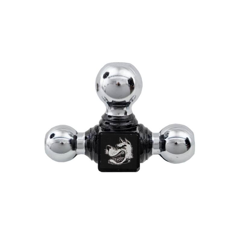 Buyers Products Company Tri-Ball Hitch-Solid Shank with Chrome Towing Balls - 1802205