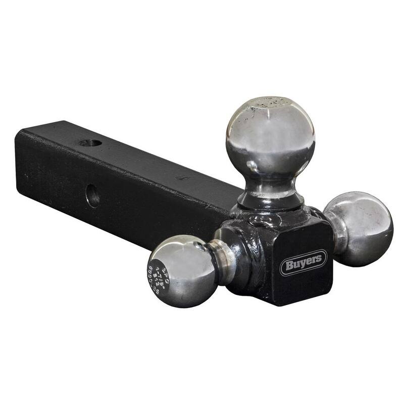 Buyers Products Company Tri-Ball Hitch-Solid Shank with Chrome Towing Balls - 1802205