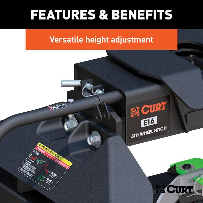 CURT E16 5th Wheel Hitch with Nissan Titan XD Puck System Legs - 16071
