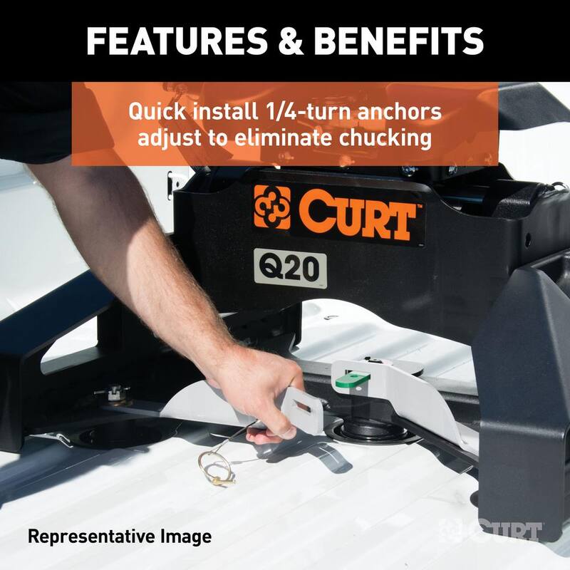 CURT E16 5th Wheel Hitch with Nissan Titan XD Puck System Legs - 16071