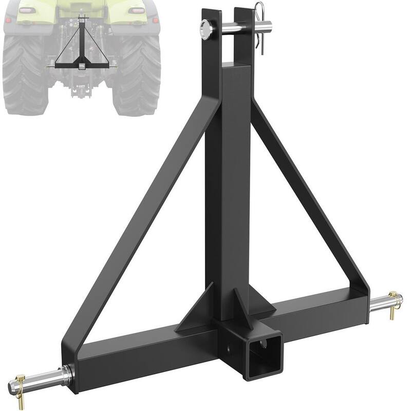 SKYSHALO 3 Point Hitch Receiver 3 Point 2 in. Receiver Trailer Hitch Category 1 Tractor Tow Drawbar Adapter with Pins, Compatible - SJXTJSJX000052VQVV0-0712
