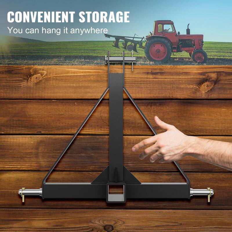 SKYSHALO 3 Point Hitch Receiver 3 Point 2 in. Receiver Trailer Hitch Category 1 Tractor Tow Drawbar Adapter with Pins, Compatible - SJXTJSJX000052VQVV0-0712
