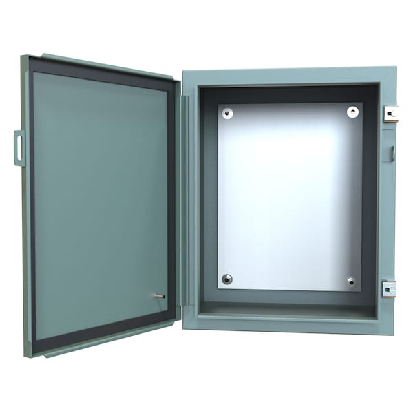Hammond Steel Electrical Enclosures, 20 in H, 12 in D, 16 in W, NEMA 12, Hinged - 1418C12