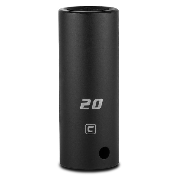 Capri Tools 1/2 in Drive 20 mm 6-Point Metric Deep Impact Socket - 5-5220