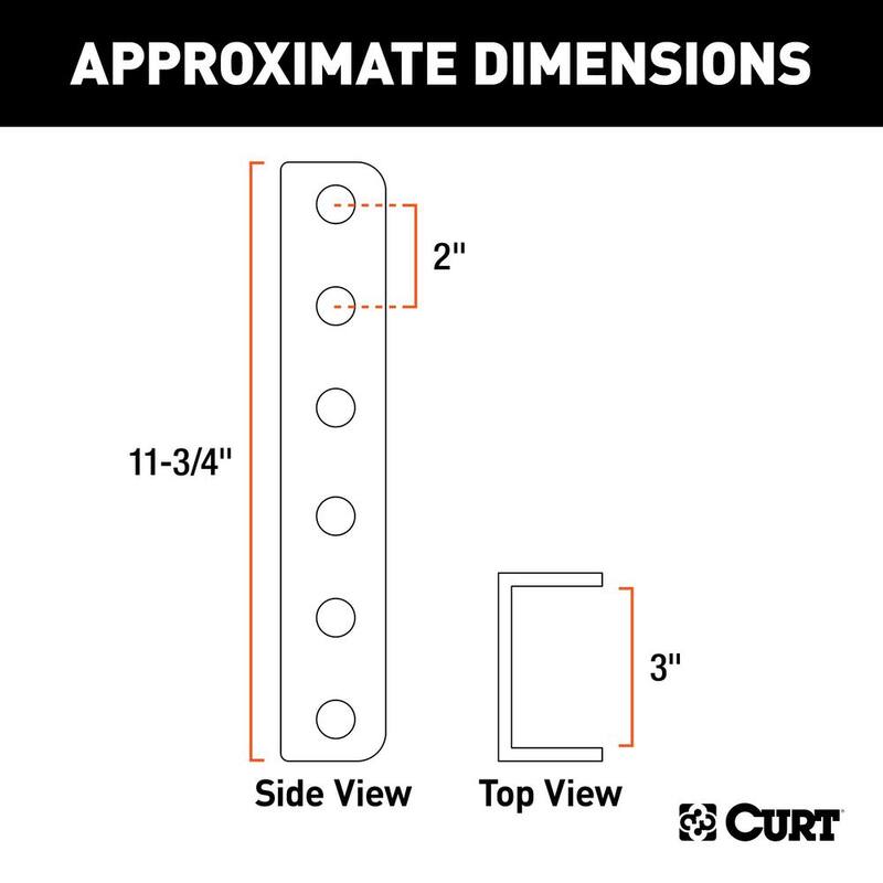 CURT Lunette Eye Channel (3-1/2" I.D., 11-3/4" High) - 48650