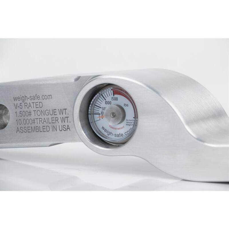 Weigh Safe Aluminum Fixed Height Ball Mount for 2" Receiver w/ Built in Weight Scale - 2" Drop - 10,000 lbs GTW - WSFH2-2