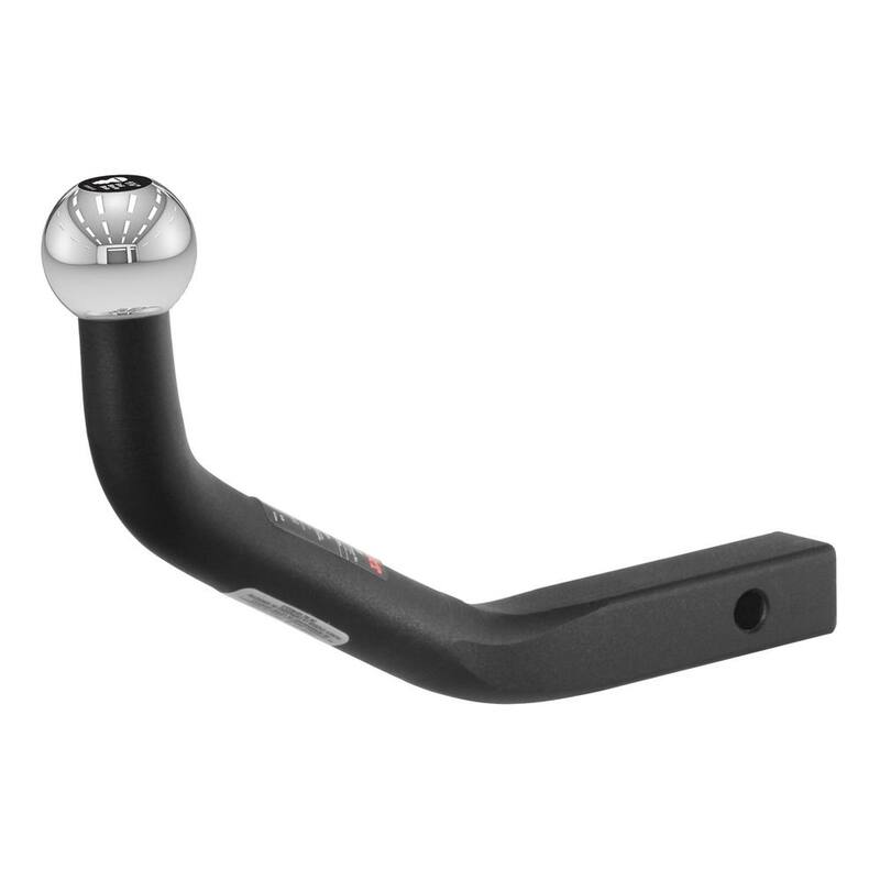 CURT 3,500 lbs. Euro Mount Trailer Hitch Ball Mount with 1-7/8 in. Ball (1-1/4 in. Shank, 5-1/8 in. High, 9-3/4 in. Long) - 45561