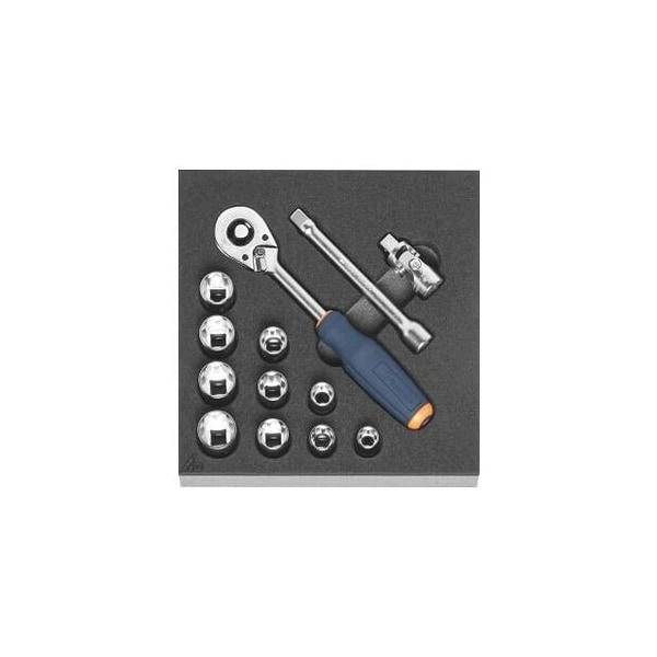 Garant 13 Pc 3/8 inch Drive Socket Set in Foam, 10 mm to 19 mm - 953690 13