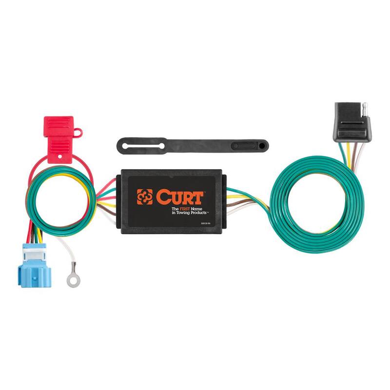 CURT Custom Vehicle-Trailer Wiring Harness, 4-Flat, Select Honda Odyssey, OEM Tow Package Required, Quick T-Connector - 56382