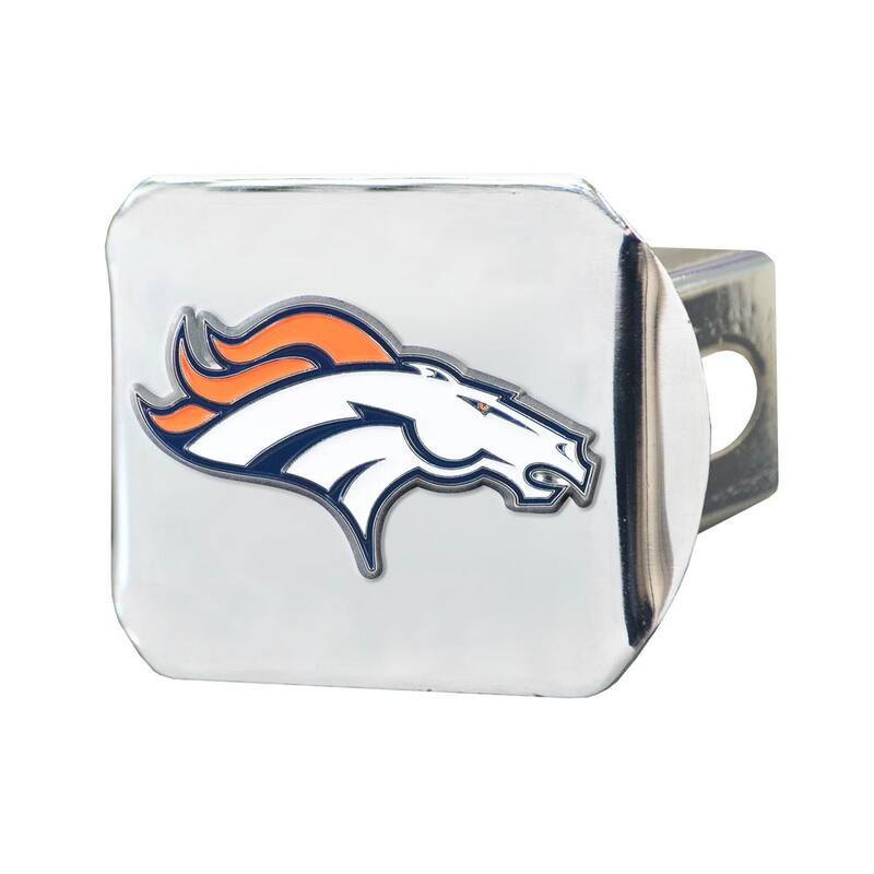 FANMATS NFL - Denver Broncos 3D Color Emblem on Type III Chromed Metal Hitch Cover - 22555