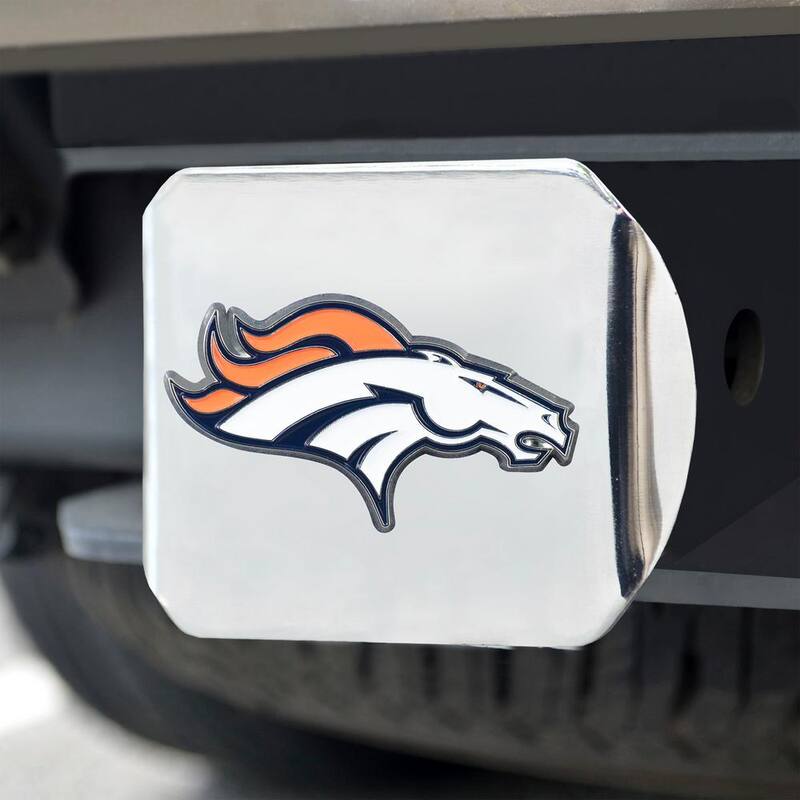 FANMATS NFL - Denver Broncos 3D Color Emblem on Type III Chromed Metal Hitch Cover - 22555
