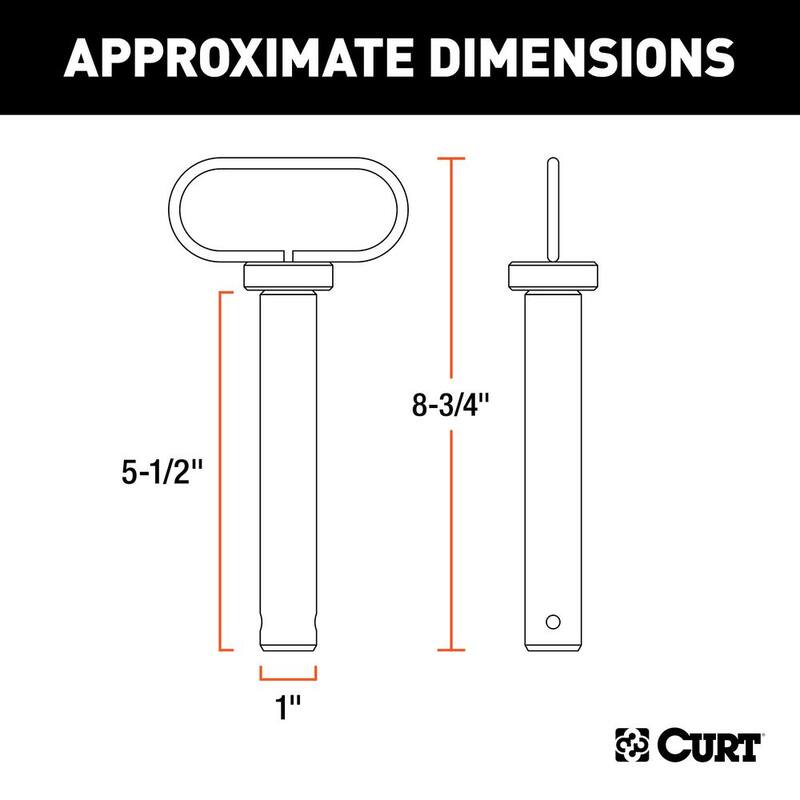 CURT Trailer Coupler Lock for 2 in. or 2-5/16 in. Flat Lip Couplers (Grey Aluminum) - 45803