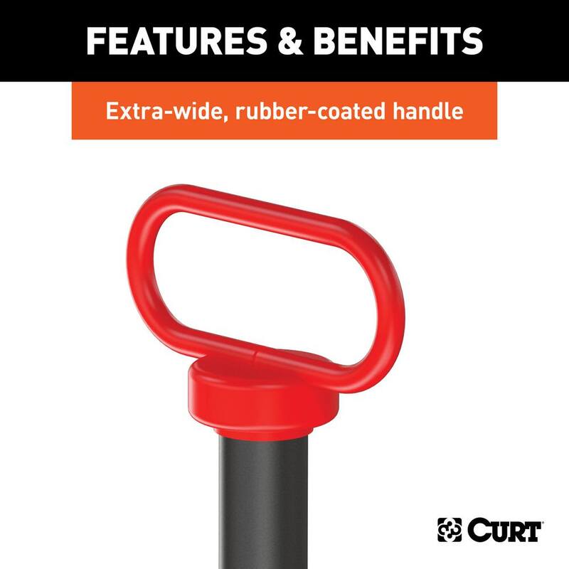 CURT Trailer Coupler Lock for 2 in. or 2-5/16 in. Flat Lip Couplers (Grey Aluminum) - 45803
