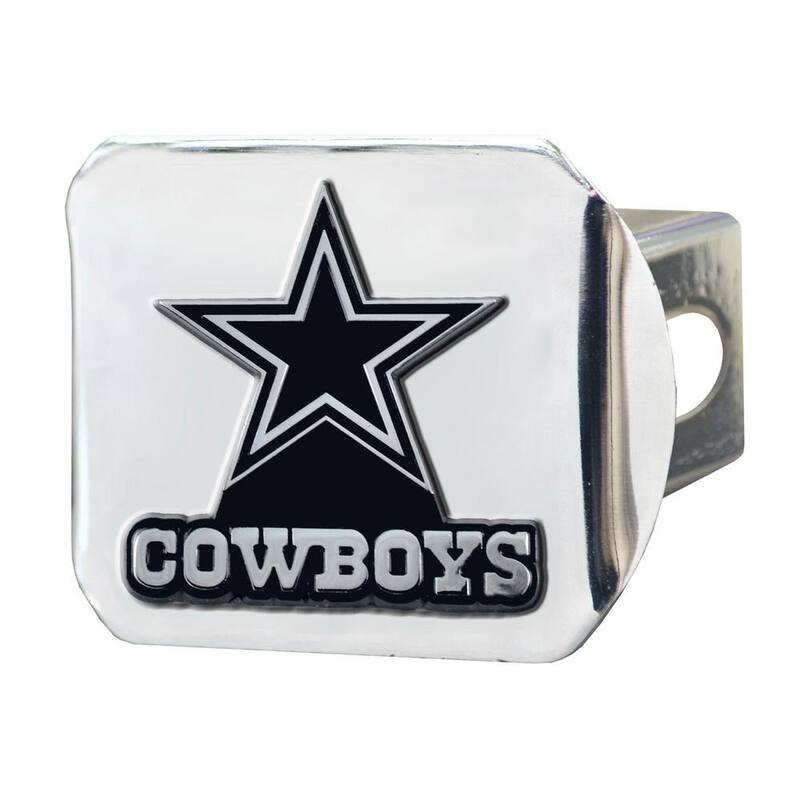 FANMATS NFL - Dallas Cowboys 3D Chrome Emblem on Type III Chromed Metal Hitch Cover - 20872