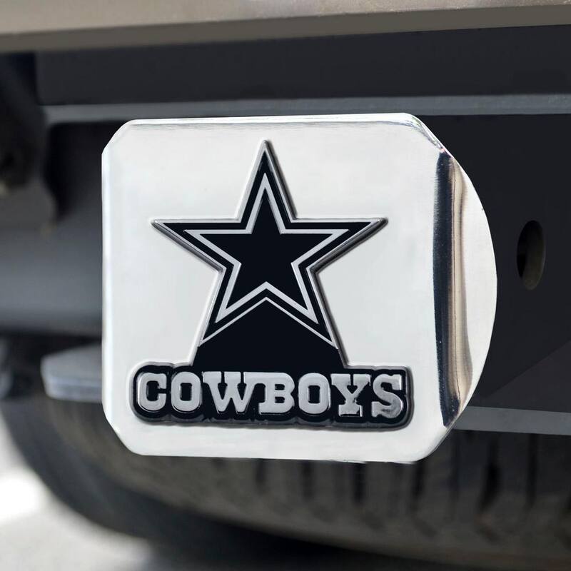 FANMATS NFL - Dallas Cowboys 3D Chrome Emblem on Type III Chromed Metal Hitch Cover - 20872