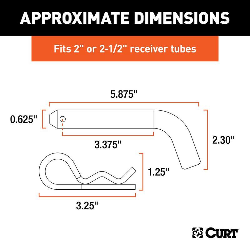 CURT 1/4 in. Safety Pin (2-3/4 in. Pin Length) - 21581