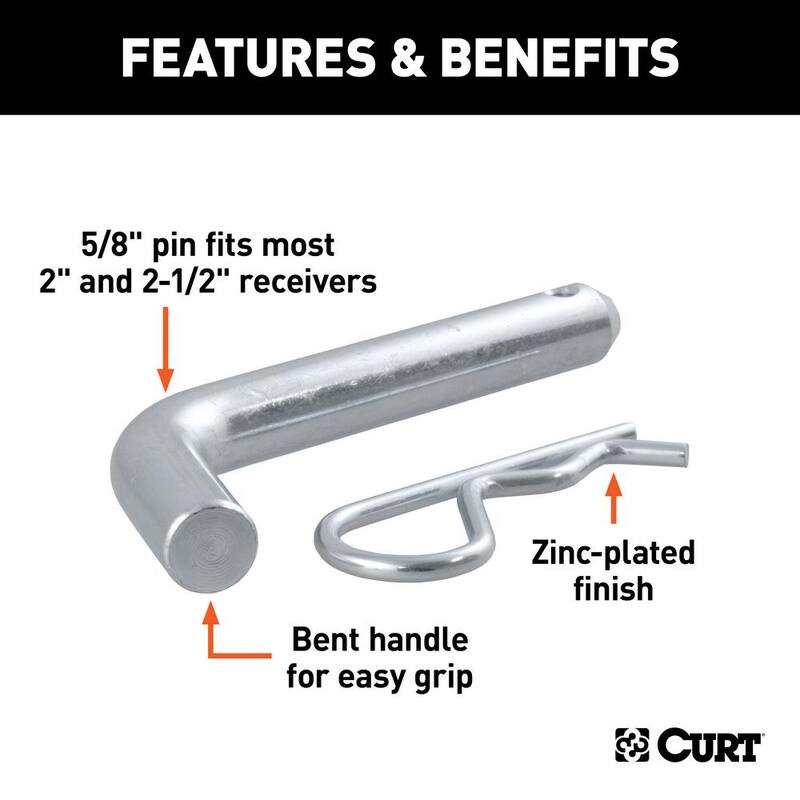 CURT 1/4 in. Safety Pin (2-3/4 in. Pin Length) - 21581