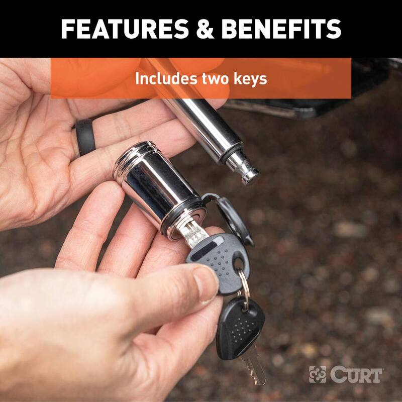 CURT Hitch & Coupler Lock Set (2 in. Receiver, 1/2 in. to 2-1/2 in. Latch, 1-7/8 in. & 2 in. Lip) - 23515