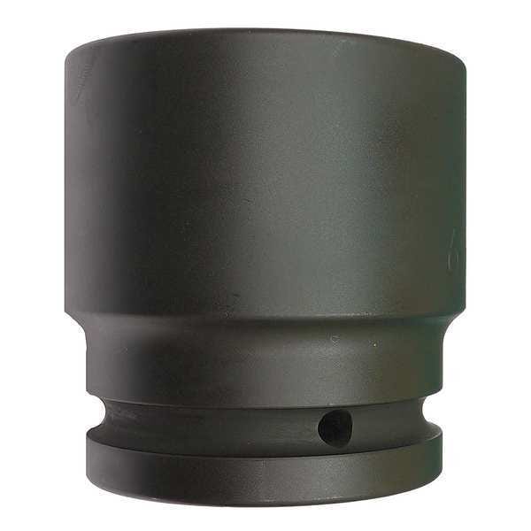 Westward 1 1/2 in Drive Impact Socket 115 mm Size 6 pt Standard Depth, Black Oxide - 21WM91