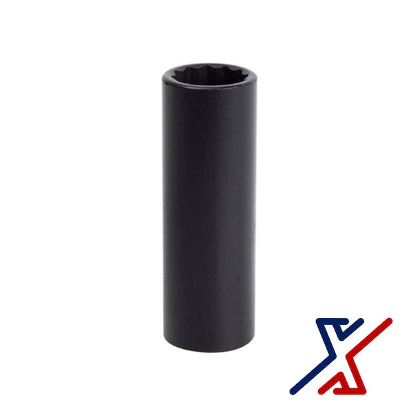 X1 Tools 18 mm. x 1/2 Drive, 12 Point Deep Impact Socket, Spindle Axle Nut 1 Socket by X1 Tools - X1E-HAN-SOC-DEE-1218x1