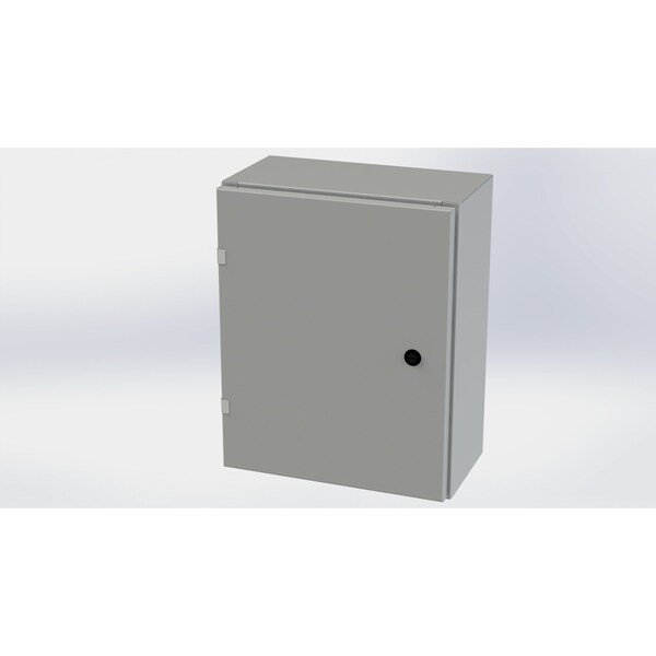 Saginaw Control & Engineering Carbon Steel Electrical Enclosures, 20 in H, 8 in D, 16 in W, NEMA 3R, 4, 12, 13, Hinged - SCE-20EL1608LP