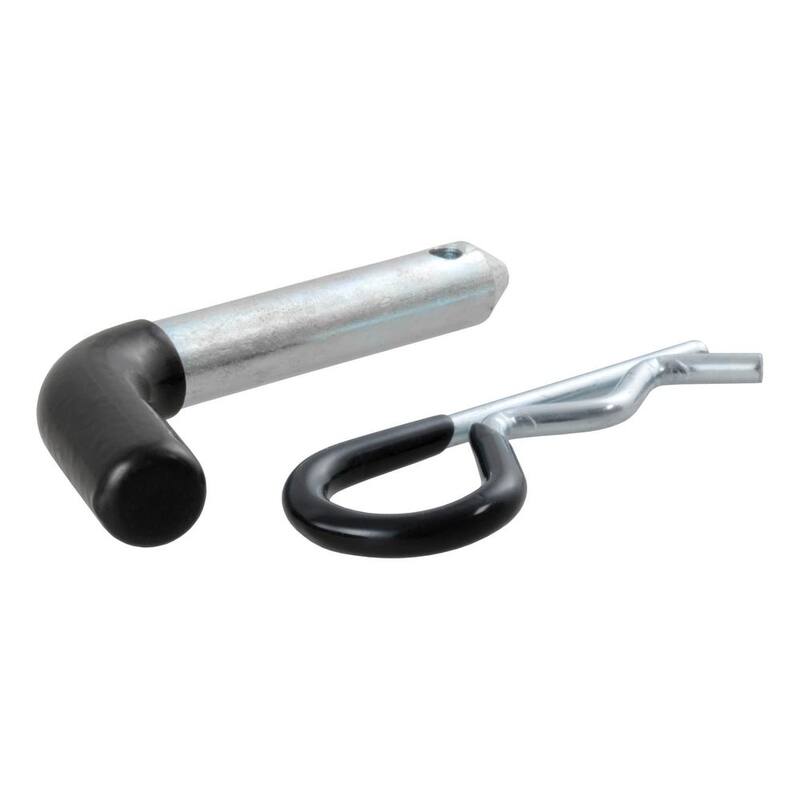 CURT 1/2 in. Hitch Lock with 5/8 in. Adapter (1-1/4 in. or 2 in. Receiver, Right-Angle, Chrome) - 21411