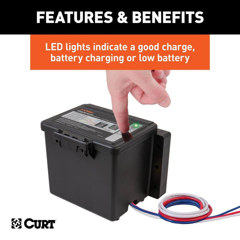 CURT Push-to-Test Breakaway Kit with Top-Load Battery - 52044